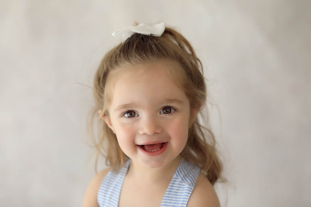 Two year old studio portraits with canon 5D Mark IV